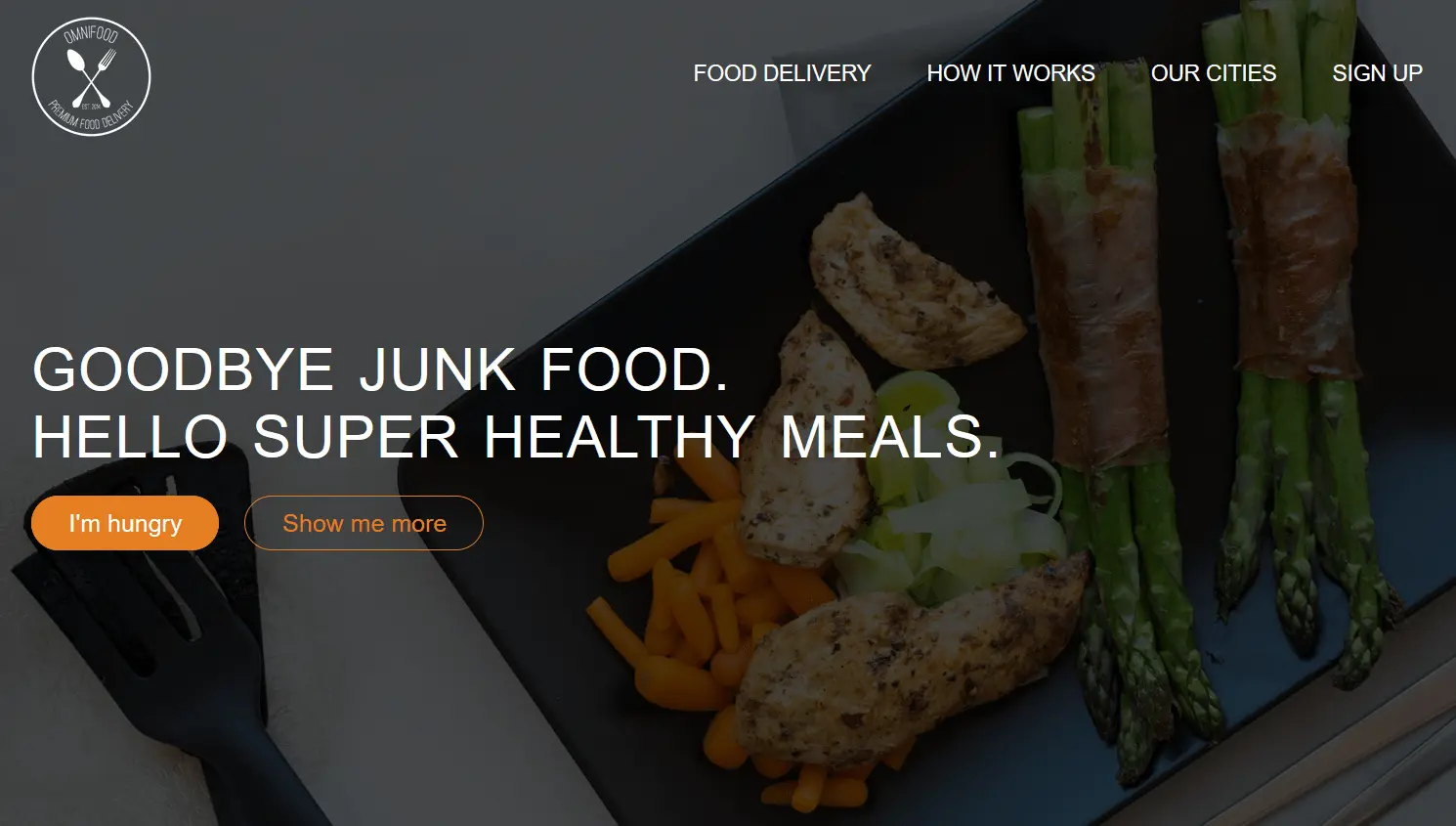 Another screenshot of the Omnifood website